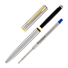 Waterman Impression Ballpoint Pen in Stainless Steel with Gold Coated
