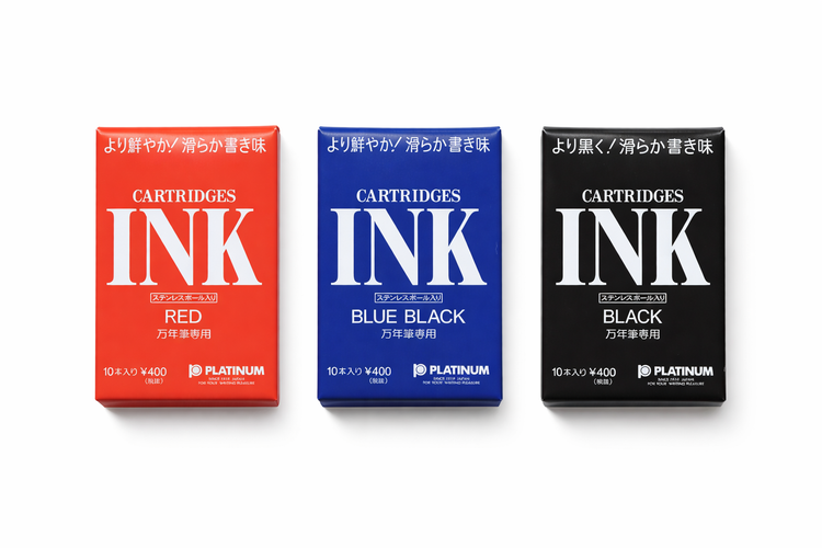 Platinum Ink Cartridge in Blue-Black - Pack of 10