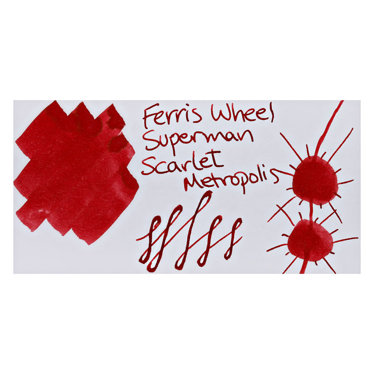 Ferris Wheel Press Superman Themed Bottled Ink in Scarlet Metropolis  - 28 mL