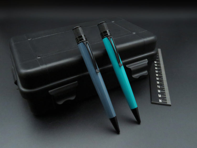Retro 51 Tornado Stealth Lacquer Rollerball Pen in Slate Blue