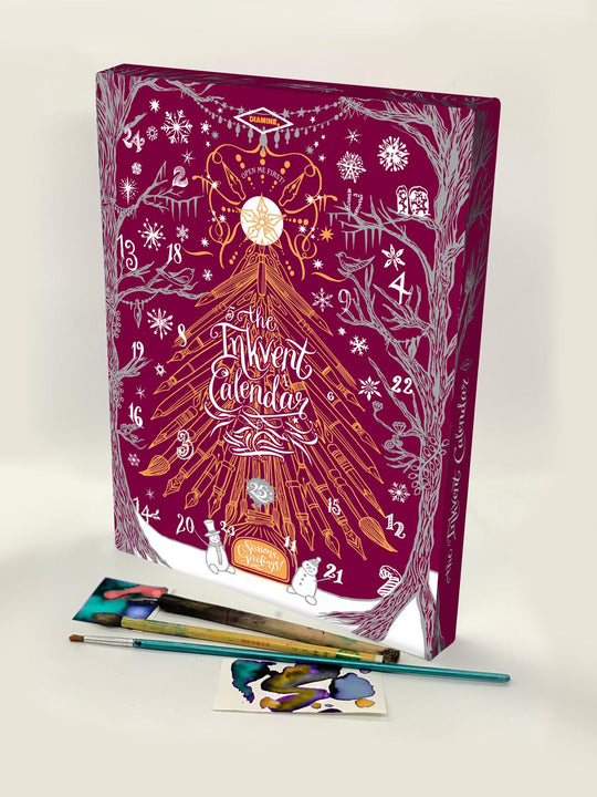 Diamine Inkvent Calendar 2026 - 25 Ink Gift Set - Burgundy Edition (Pre-Order)