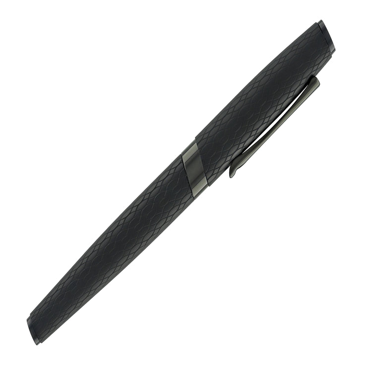 Diplomat Cobra Fountain Pen in Matte Black Guilloche