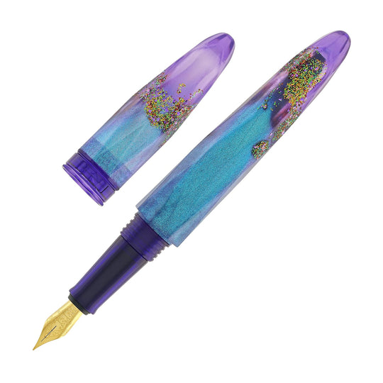 Benu Briolette Fountain Pen in Amethyst Tide