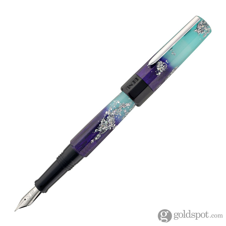 Benu Euphoria Fountain Pen in Ocean Breeze (Blue Glow) 1.5mm Stub Fountain Pen