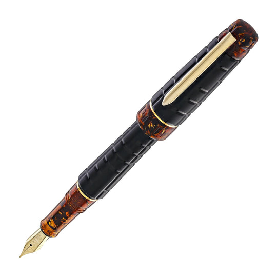 Benu Tessera Fountain Pen in Black Amber