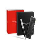 Caran d'Ache Leman Ballpoint Pen in Damier Gift Set with Leather Case - Special Edition