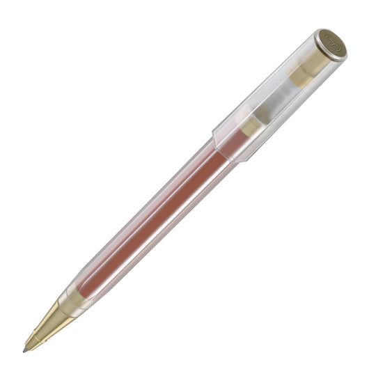 ystudio Glamour Evolve Elemental Rollerball Pen in Clear Orange