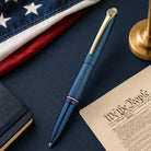 Cross ATX Americana Rollerball Pen in Blue PVD with Gold Appointments