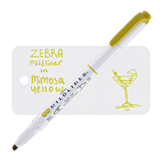 Zebra Mildliner Dual-Tip Highlighter in Mimosa Yellow