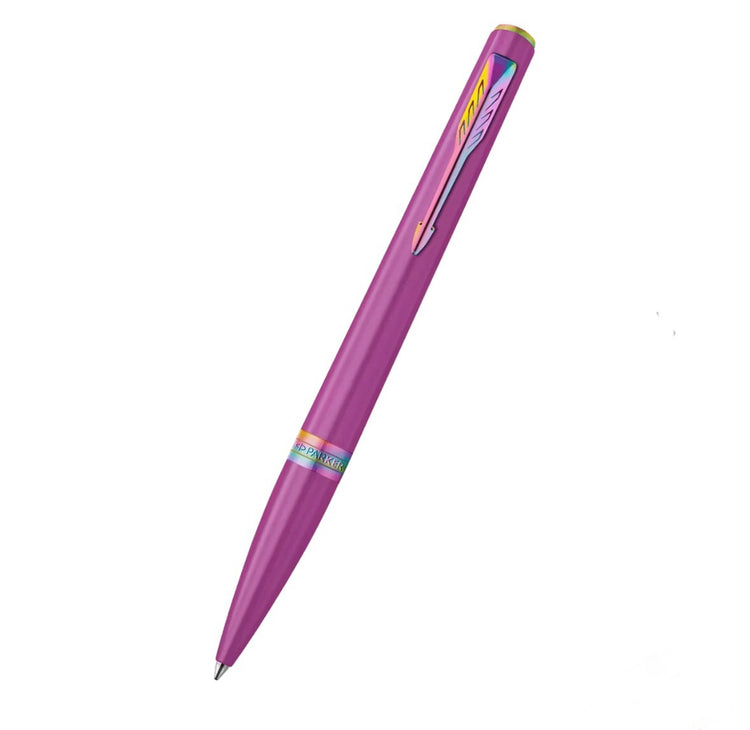 Parker Meridian Ballpoint Pen in Grape Lacquer with Rainbow Trim