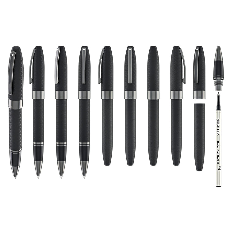 Sheaffer Legacy Chevro Rollerball Pen in Matte Black with PVD Gunmetal