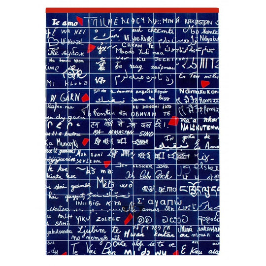 Clairefontaine Le Mur Des Je t'aime Staplebound Notepad A5 Lined in The Wall of Love