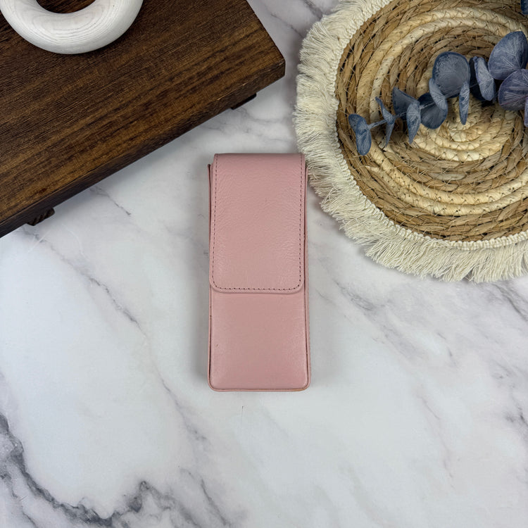 Girologio Triple Magnetic Closure Pen Case in Blush Petal