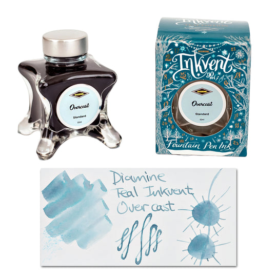 Diamine Inkvent Teal Edition Standard Bottled Ink in Overcast - 50 ml