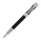 Parker Duofold Legacy of Flight Fountain Pen in Matte Black with Palladium Trim - 18K Gold