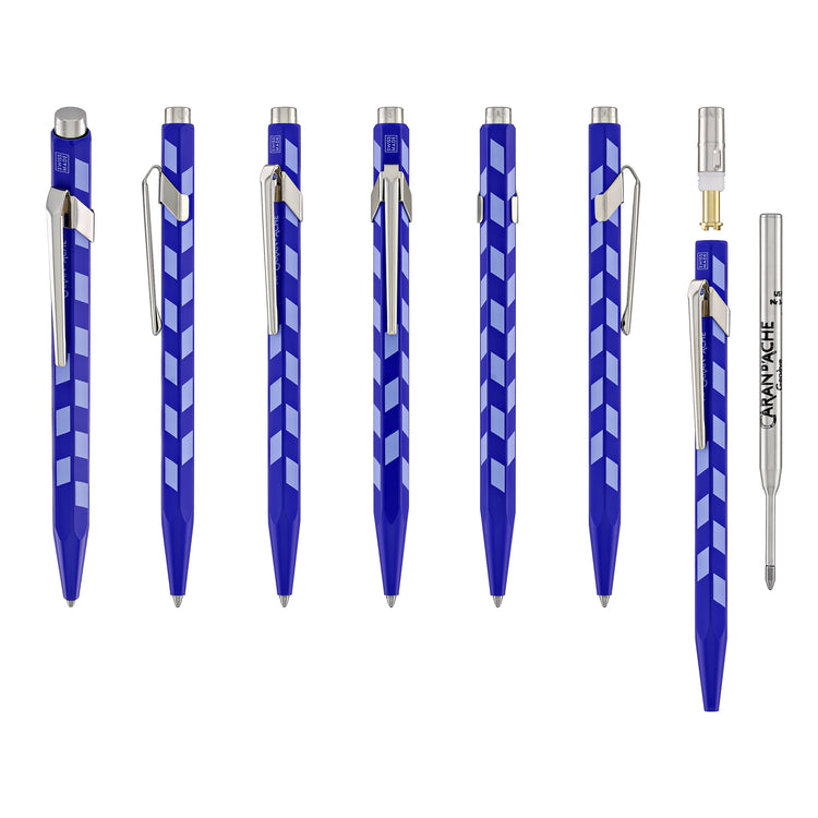 Caran d'Ache 849 Mosaic Ballpoint Pen in Royal Blue