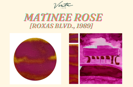 Vinta Inks Archives from the Metro Bottled Ink in Matinee Rose [Roxas Boulevard 1989] - 15mL