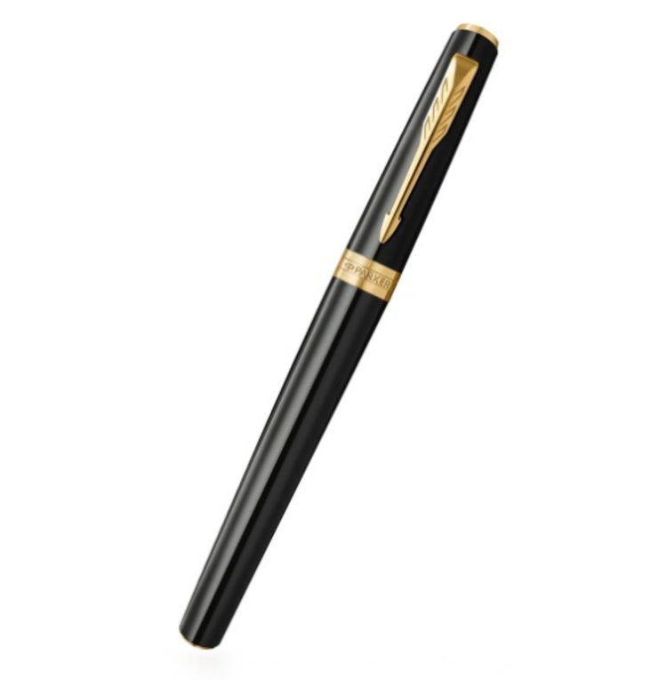 Parker Meridian Rollerball Pen in Black with Gold Trim