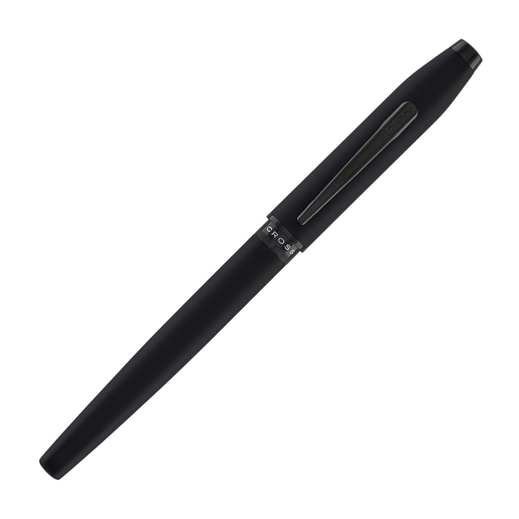 Cross Foundry Fountain Pen in Matte Black Lacquer with PVD Black Appointments - Medium Nib