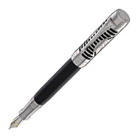 Parker Duofold Legacy of Flight Fountain Pen in Matte Black with Palladium Trim - 18K Gold