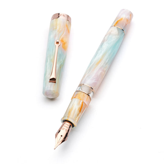 Leonardo Momento Magico Fountain Pen in Fantasie Primary Manipulation 4, Rose Gold Trim