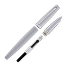 Diplomat Viper Fountain Pen in Silver Guilloche - Fine/Medium Nb