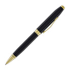 Cross Foundry Ballpoint Pen in Glossy Black Lacquer with PVD Gold Appointments