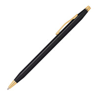 Classic Century Glossy Black PVD Gold Trim Ballpoint Pen - CLO