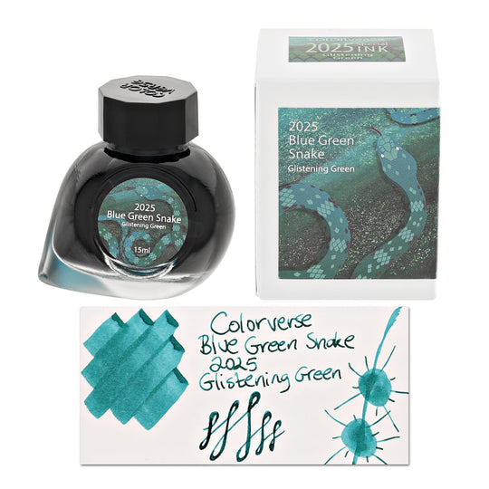Colorverse 2025 Special Series Bottled Ink in Blue Green Snake Glistening Green - 15mL