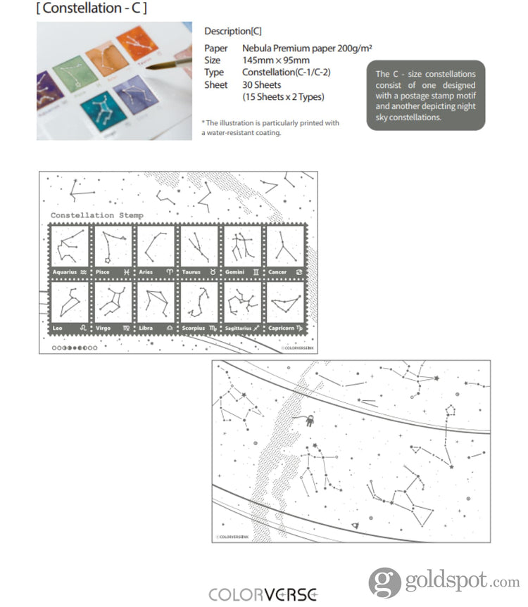 Colorverse Ink Swatch Card in Constellation (Size C) Swatch Card