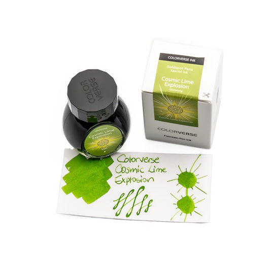 Colorverse x Goldspot Bottled Ink in Cosmic Lime Explosion Glistening - 30mL