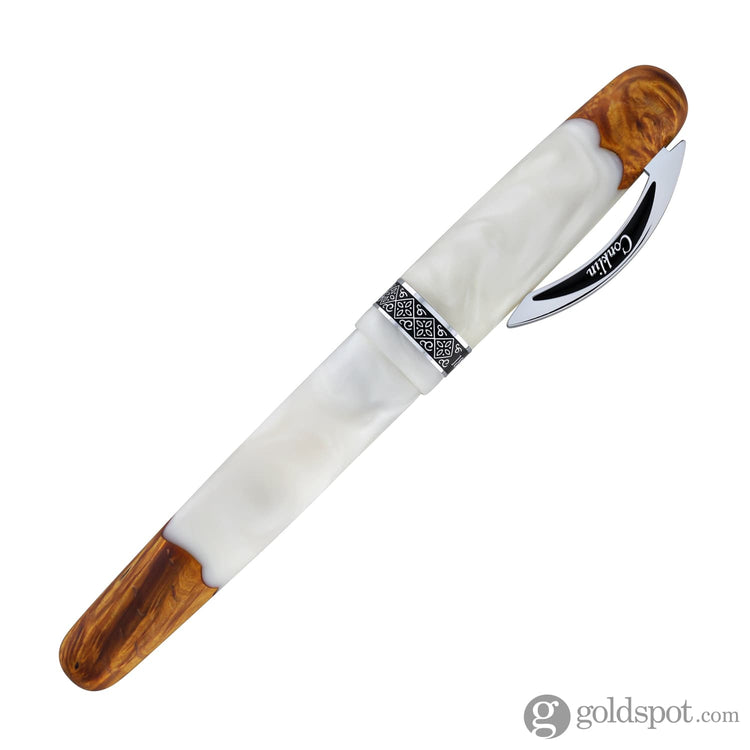 Conklin 1898 Spectra Fusion Fountain Pen in White with Chrome Trim - Limited Edition Fountain Pen