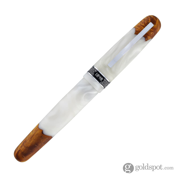 Conklin 1898 Spectra Fusion Fountain Pen in White with Chrome Trim - Limited Edition Fountain Pen