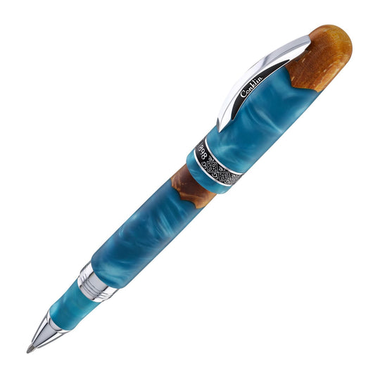 Conklin 1898 Spectra Fusion Rollerball Pen in Blue with Chrome Trim - Limited Edition