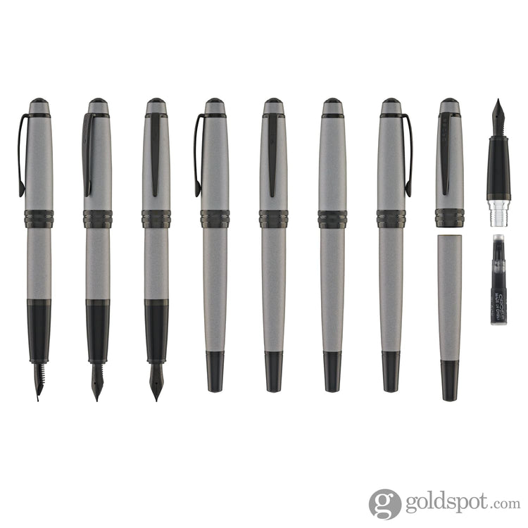 Cross Bailey Fountain Pen in Matte Gray Lacquer PVD Fountain Pen