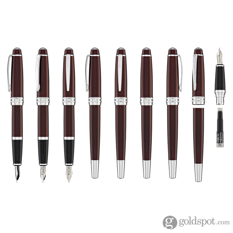 Cross Bailey Fountain Pen in Red Lacquer - Medium Point Fountain Pen