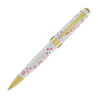 Cross Bailey Light Cherry Blossom Ballpoint Pen in Glossy White Resin with Gold PVD Ballpoint Pens