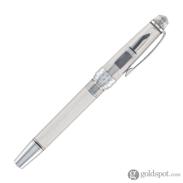 Cross Bailey Light Fountain Pen in Translucent Clear Resin with Chrome Trim - Extra Fine Point Fountain Pen