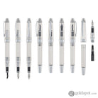 Cross Bailey Light Fountain Pen in Translucent Clear Resin with Chrome Trim - Extra Fine Point Fountain Pen