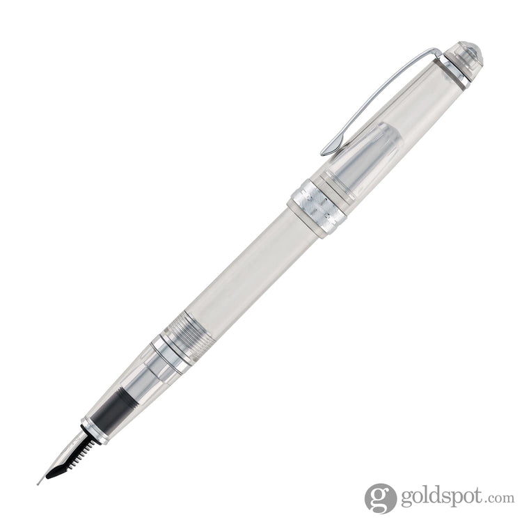 Cross Bailey Light Fountain Pen in Translucent Clear Resin with Chrome Trim - Extra Fine Point Fountain Pen
