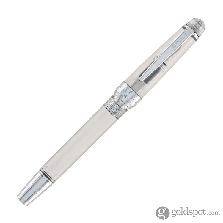 Cross Bailey Light Fountain Pen in Translucent Clear Resin with Chrome Trim - Extra Fine Point Fountain Pen