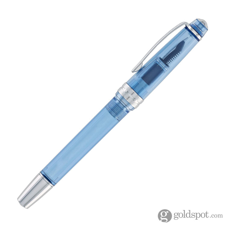 Cross Bailey Light Fountain Pen in Translucent Navy Blue Resin with Chrome Trim - Extra Fine Point Fountain Pen