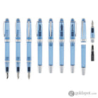 Cross Bailey Light Fountain Pen in Translucent Navy Blue Resin with Chrome Trim - Extra Fine Point Fountain Pen