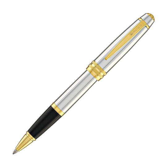 Cross Bailey Rollerball Pen in Medalist Chrome with Gold Trim