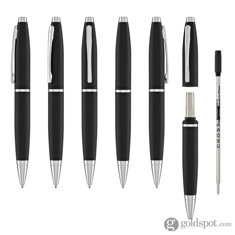 Cross Calais Ballpoint Pen in Matte Black with Chrome Trim Ballpoint Pens