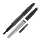 Cross Calais Matte Green + Matte Grey COMBO Fountain Pen - Fine Fountain Pen
