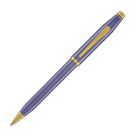 Cross Century II Ballpoint Pen in Lavender Blue Lacquer with 23kt Gold Trim