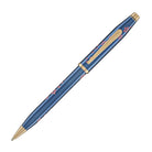 Cross Century II Cherry Blossom Ballpoint Pen in Translucent Blue Lacquer with Polished Rose Gold PVD Ballpoint Pens