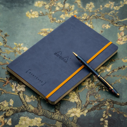 Cross Century II Cherry Blossom Blue Ballpoint Pen and Rhodia Goalbook Sapphire Journal Set