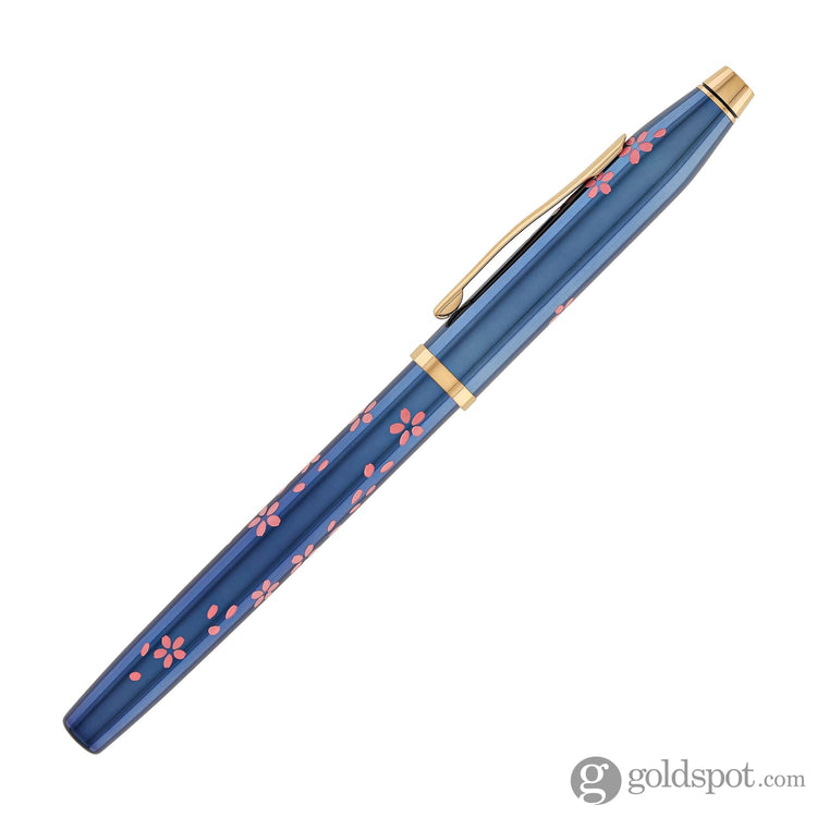 Cross Century II Cherry Blossom Fountain Pen in Translucent Blue with Polished Rose Gold Trim Fountain Pen